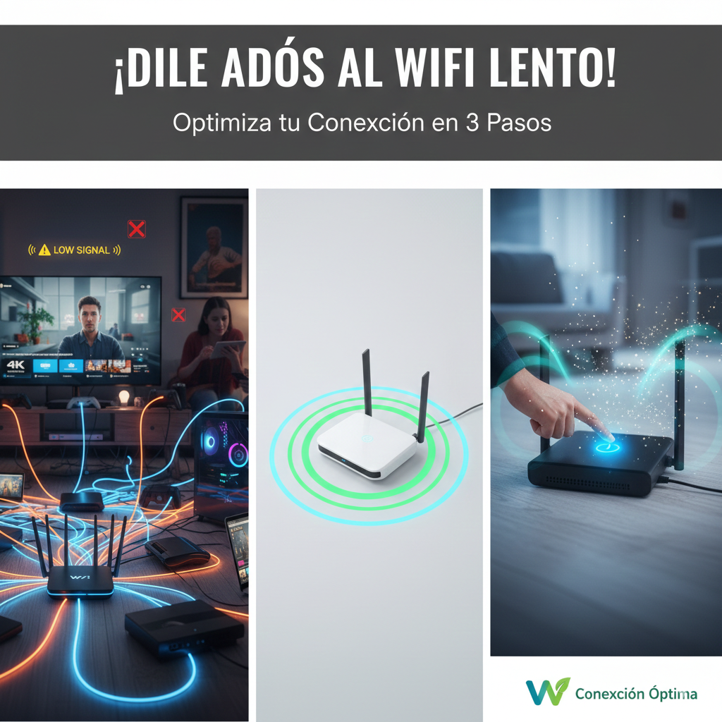 cómo solucionar problemas de Wi-Fi lento y desconexiones constantes en el hogar.