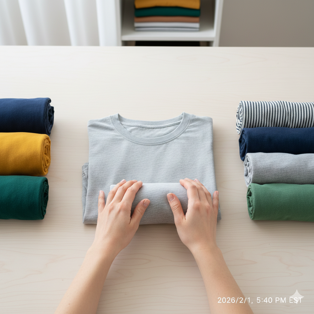 enrollar camisetas de forma facil